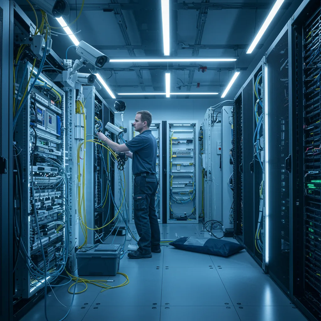 imagen1 1 "Instalación moderna de cableado estructurado y sistemas de red en un entorno industrial contemporáneo, destacando la profesionalidad de RAÚL SÁNCHEZ INSTALACIONES."